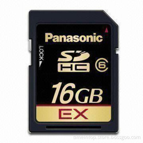 SDHC Memory Card with 16GB Memory Capacity and Up to 20Mbps Transfer Speed